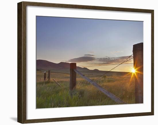 Ranching Country at Daybreak in the Sweetgrass Hills Near Whitlash, Montana, Usa-Chuck Haney-Framed Photographic Print