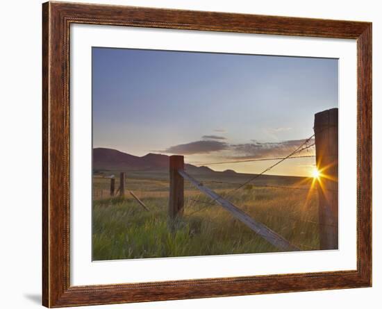 Ranching Country at Daybreak in the Sweetgrass Hills Near Whitlash, Montana, Usa-Chuck Haney-Framed Photographic Print