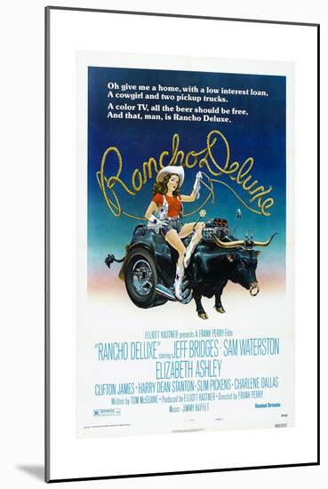 Rancho Deluxe, US poster, Elizabeth Ashley, 1975-null-Mounted Premium Giclee Print