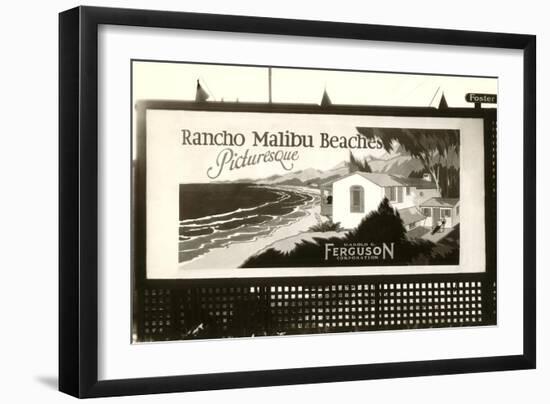 Rancho Malibu Billboard-null-Framed Art Print