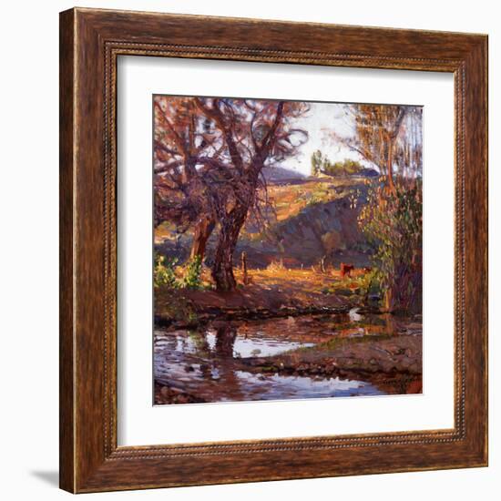 Rancho Near Capistrano-Joseph Kleitsch-Framed Art Print