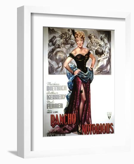 Rancho Notorious, Marlene Dietrich, 1952-null-Framed Premium Giclee Print