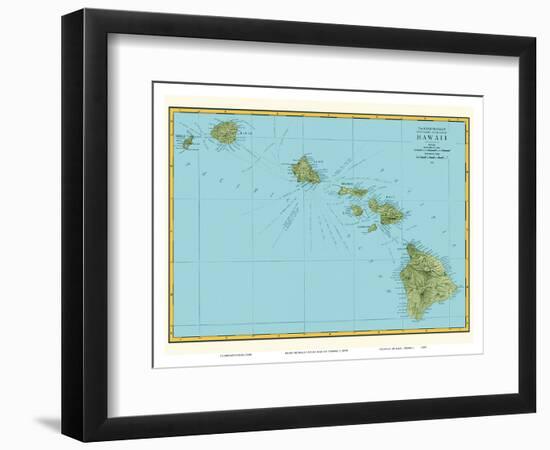 Rand McNally Atlas Map of Hawaii-Pacifica Island Art-Framed Art Print