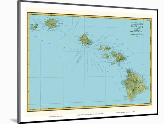 Rand McNally Atlas Map of Hawaii-Pacifica Island Art-Mounted Art Print