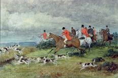 Fox Hunting in Surrey-Randolph Caldecott-Giclee Print