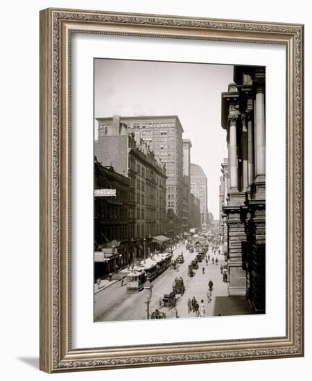 Randolph St., East from Lasalle St., Chicago-null-Framed Photo