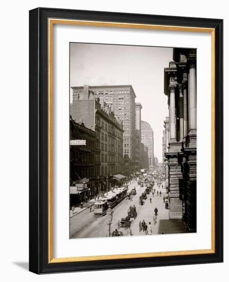 Randolph St., East from Lasalle St., Chicago-null-Framed Photo