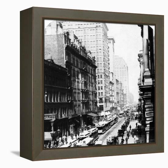 Randolph Street, Chicago, 1896-null-Framed Premier Image Canvas