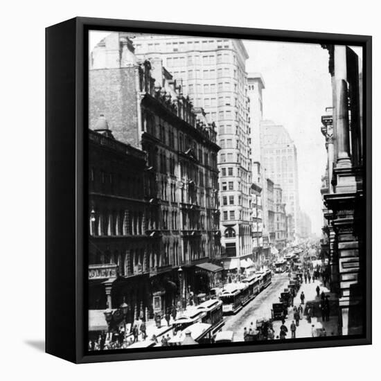 Randolph Street, Chicago, 1896-null-Framed Premier Image Canvas