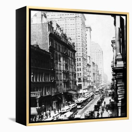 Randolph Street, Chicago, 1896-null-Framed Premier Image Canvas