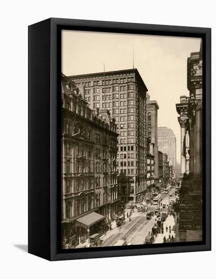 Randolph Street in the Chicago Loop, 1890s-null-Framed Premier Image Canvas
