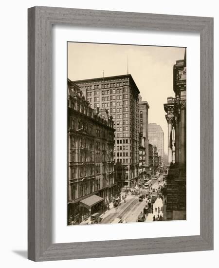 Randolph Street in the Chicago Loop, 1890s-null-Framed Giclee Print