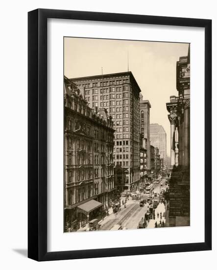 Randolph Street in the Chicago Loop, 1890s-null-Framed Giclee Print