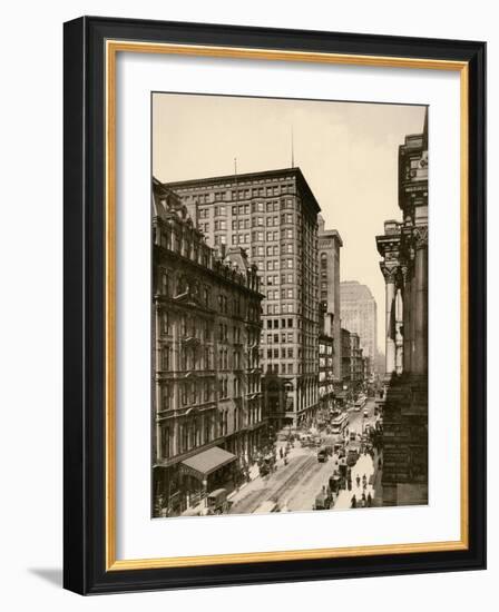 Randolph Street in the Chicago Loop, 1890s-null-Framed Giclee Print