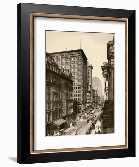 Randolph Street in the Chicago Loop, 1890s-null-Framed Giclee Print