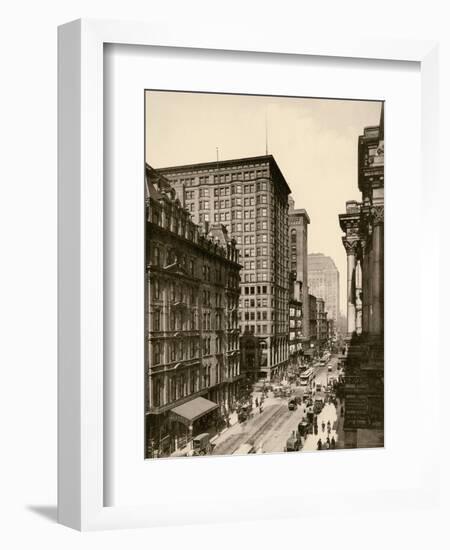 Randolph Street in the Chicago Loop, 1890s-null-Framed Giclee Print