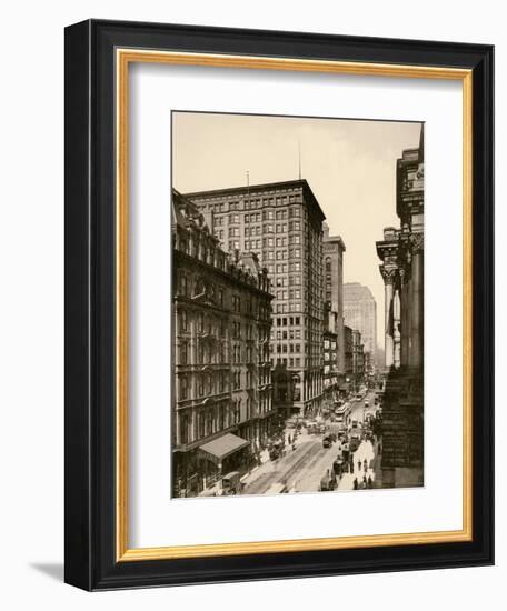 Randolph Street in the Chicago Loop, 1890s-null-Framed Giclee Print