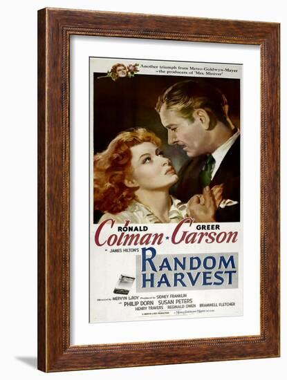 Random Harvest, Greer Garson, Ronald Colman, 1942-null-Framed Art Print