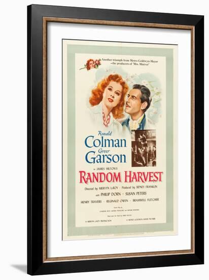 Random Harvest, Greer Garson, Ronald Colman, 1942-null-Framed Art Print