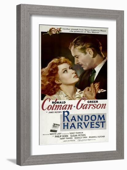 Random Harvest, Greer Garson, Ronald Colman, 1942-null-Framed Art Print