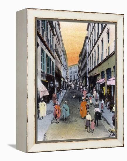 Random Street, Algiers, Algeria, Early 20th Century-null-Framed Premier Image Canvas