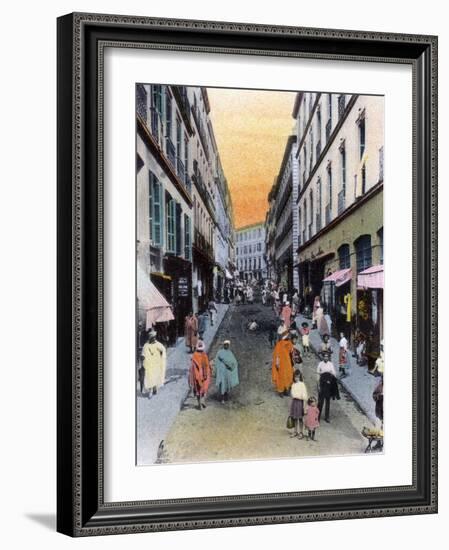 Random Street, Algiers, Algeria, Early 20th Century-null-Framed Giclee Print