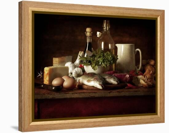 Range of Fresh Ingredients for Cooking-Steve Lupton-Framed Premier Image Canvas