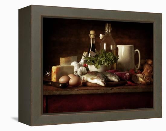 Range of Fresh Ingredients for Cooking-Steve Lupton-Framed Premier Image Canvas