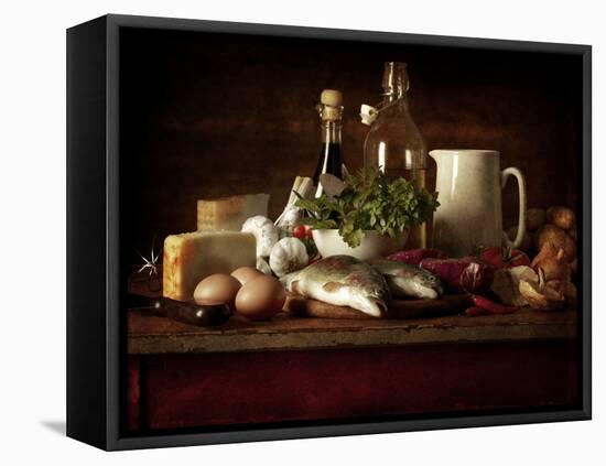 Range of Fresh Ingredients for Cooking-Steve Lupton-Framed Premier Image Canvas