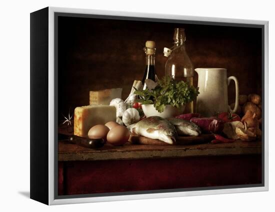 Range of Fresh Ingredients for Cooking-Steve Lupton-Framed Premier Image Canvas