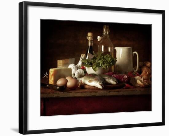 Range of Fresh Ingredients for Cooking-Steve Lupton-Framed Photographic Print