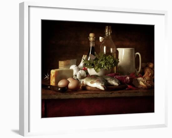 Range of Fresh Ingredients for Cooking-Steve Lupton-Framed Photographic Print