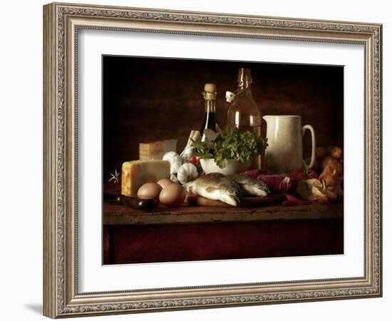 Range of Fresh Ingredients for Cooking-Steve Lupton-Framed Photographic Print