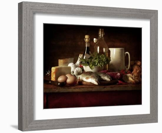 Range of Fresh Ingredients for Cooking-Steve Lupton-Framed Photographic Print