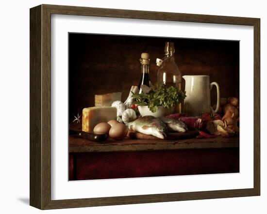 Range of Fresh Ingredients for Cooking-Steve Lupton-Framed Photographic Print
