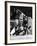 Ranger Goalie Jack McCarran and Detroit Red Wings Gordie Howie During Game-George Silk-Framed Premium Photographic Print