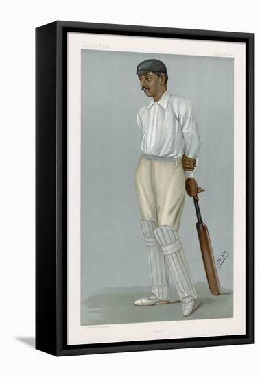 Ranjitsinhji Vibhaji Rajput Nobleman and English Cricketer Who Played for Sussex-Spy (Leslie M. Ward)-Framed Stretched Canvas