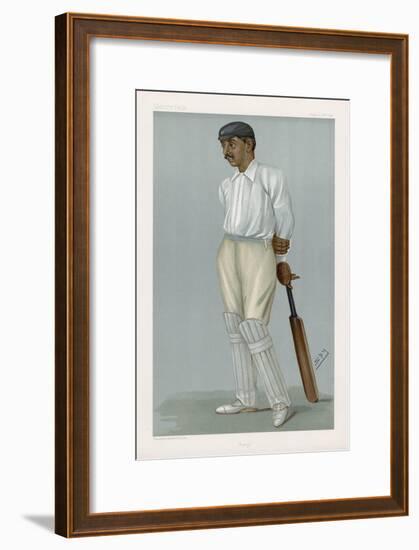 Ranjitsinhji Vibhaji Rajput Nobleman and English Cricketer Who Played for Sussex-Spy (Leslie M. Ward)-Framed Art Print