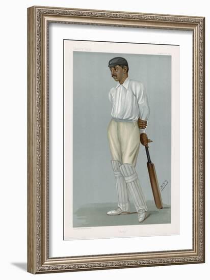 Ranjitsinhji Vibhaji Rajput Nobleman and English Cricketer Who Played for Sussex-Spy (Leslie M. Ward)-Framed Art Print