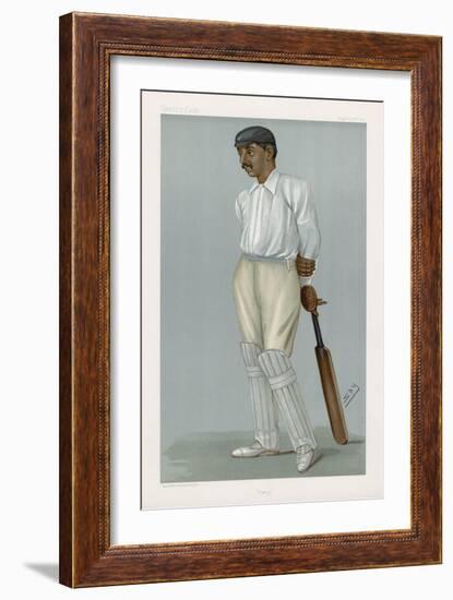 Ranjitsinhji Vibhaji Rajput Nobleman and English Cricketer Who Played for Sussex-Spy (Leslie M. Ward)-Framed Art Print