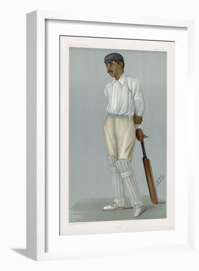 Ranjitsinhji Vibhaji Rajput Nobleman and English Cricketer Who Played for Sussex-Spy (Leslie M. Ward)-Framed Art Print