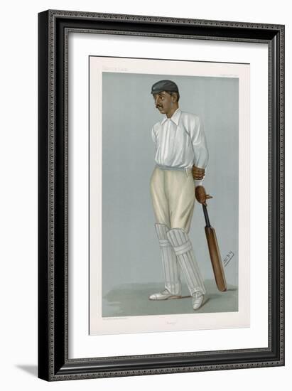 Ranjitsinhji Vibhaji Rajput Nobleman and English Cricketer Who Played for Sussex-Spy (Leslie M. Ward)-Framed Art Print