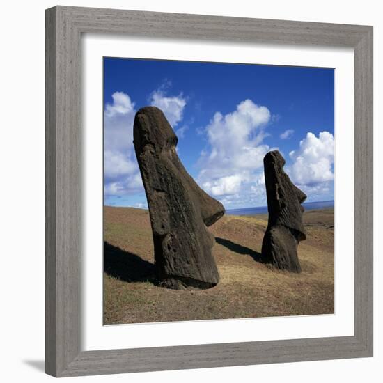 Rano Raraku, Outer Crater Slopes, Birthplace of the Moai (Statues), Unesco World Heritage Site-Geoff Renner-Framed Photographic Print