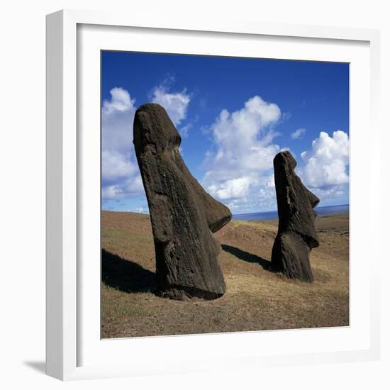 Rano Raraku, Outer Crater Slopes, Birthplace of the Moai (Statues), Unesco World Heritage Site-Geoff Renner-Framed Photographic Print