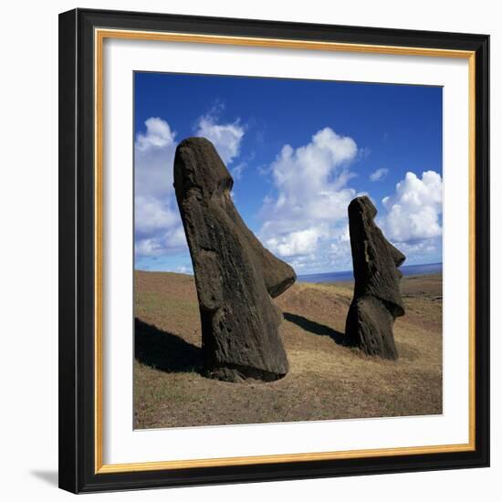 Rano Raraku, Outer Crater Slopes, Birthplace of the Moai (Statues), Unesco World Heritage Site-Geoff Renner-Framed Photographic Print