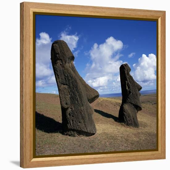 Rano Raraku, Outer Crater Slopes, Birthplace of the Moai (Statues), Unesco World Heritage Site-Geoff Renner-Framed Premier Image Canvas