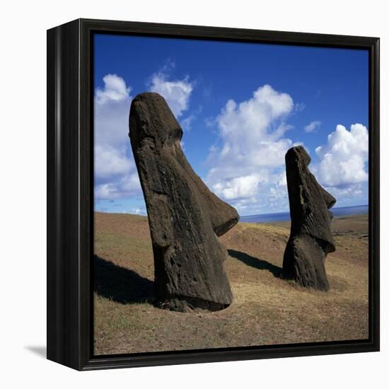 Rano Raraku, Outer Crater Slopes, Birthplace of the Moai (Statues), Unesco World Heritage Site-Geoff Renner-Framed Premier Image Canvas