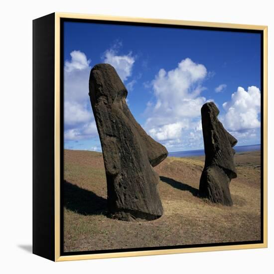 Rano Raraku, Outer Crater Slopes, Birthplace of the Moai (Statues), Unesco World Heritage Site-Geoff Renner-Framed Premier Image Canvas