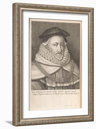 Ranulph Crew, from 'Historical Memorials of the English Laws' by William Dugdale, London 1666-Wenceslaus Hollar-Framed Giclee Print