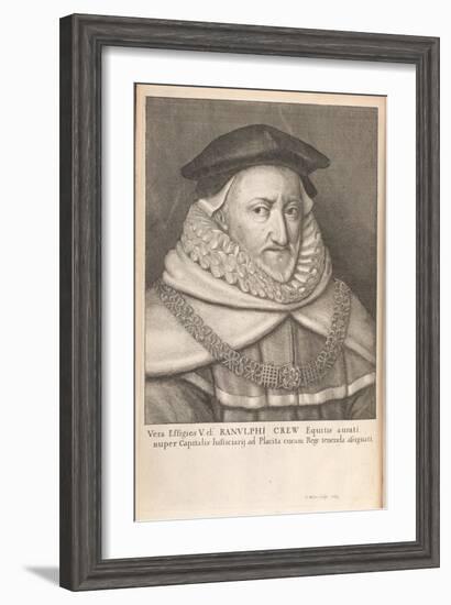 Ranulph Crew, from 'Historical Memorials of the English Laws' by William Dugdale, London 1666-Wenceslaus Hollar-Framed Giclee Print